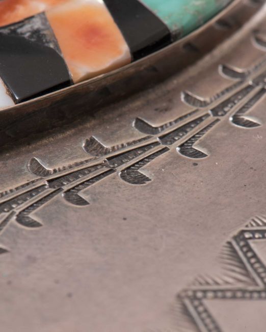 Teddy Weahkee Inlaid Double Sided Canteen - Four Winds Gallery