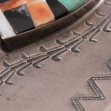 Navajo Silver Box with Zuni Rainbow Man