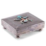 Navajo Silver Box with Knifewing Man