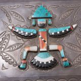 Navajo Silver Box with Knifewing Man