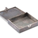 David Tsikewa Silver Box with Inlaid Knifewing Man