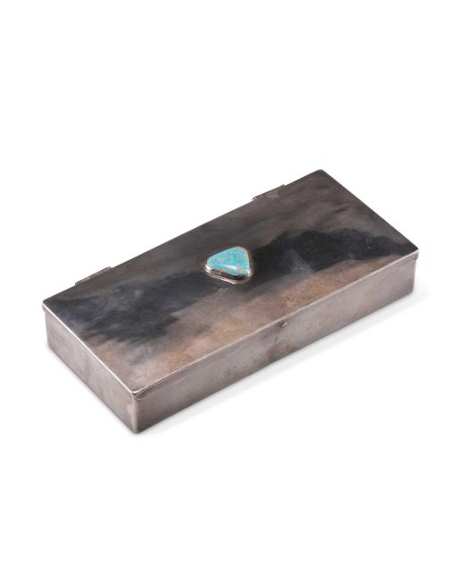 Morris Robinson Silver Box with Turquoise