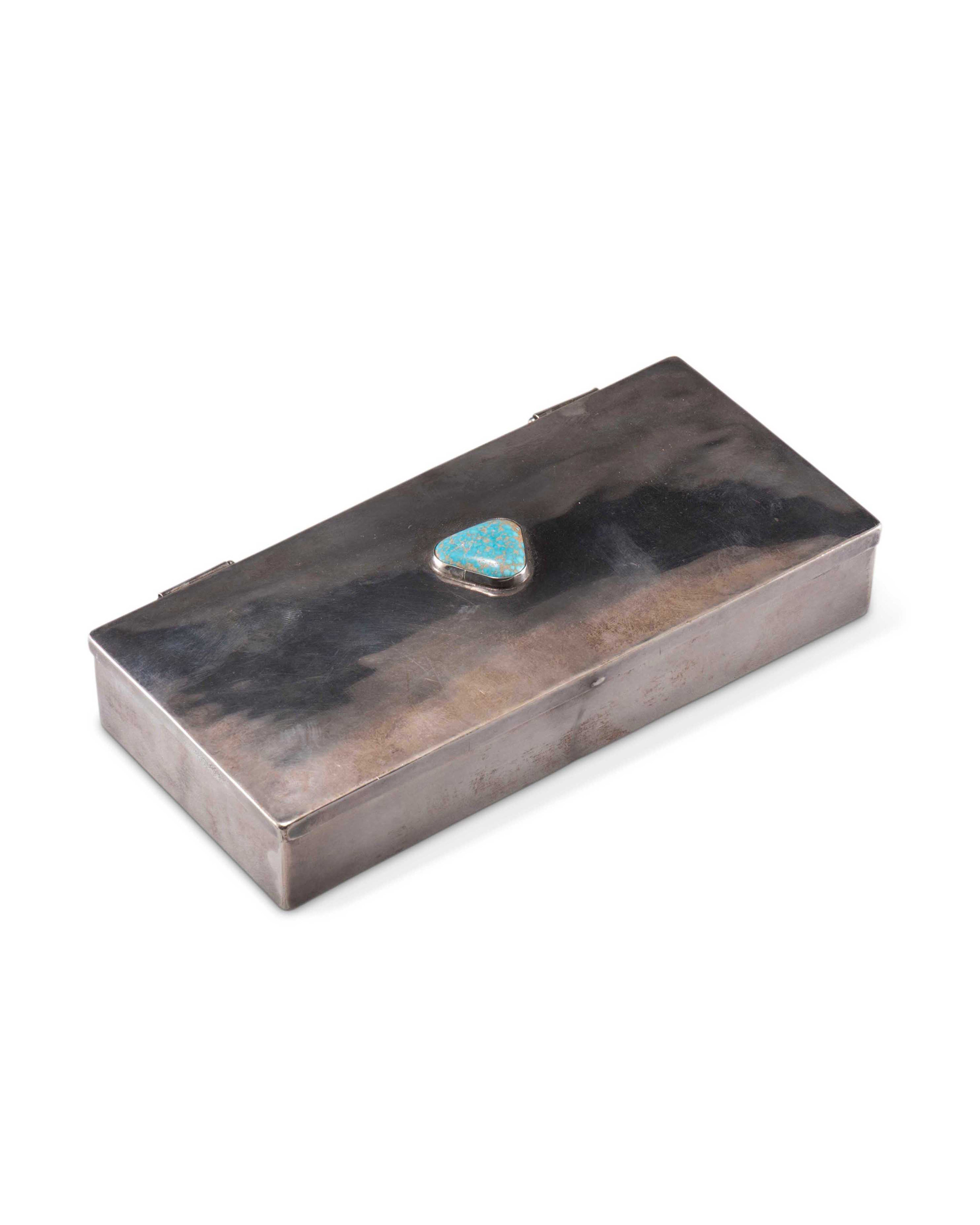 Morris Robinson Silver Box with Turquoise