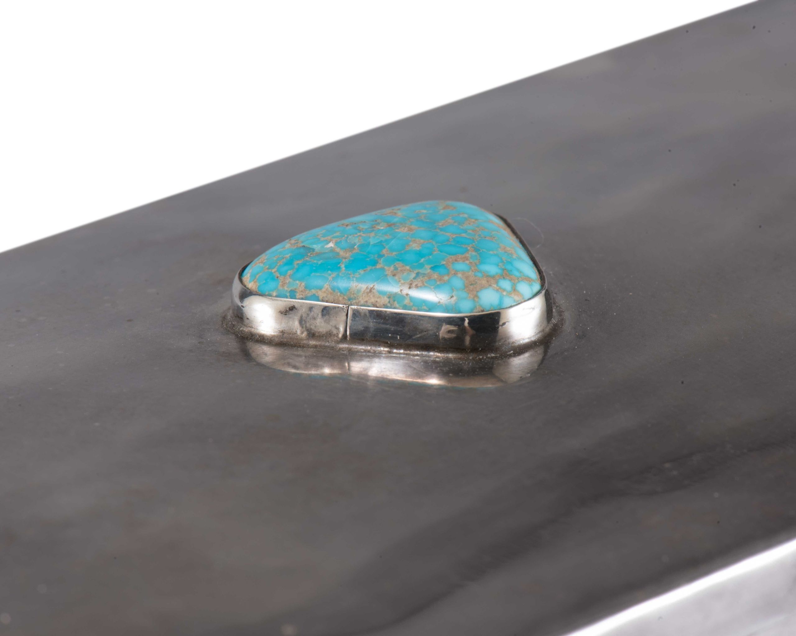 Morris Robinson Silver Box with Turquoise