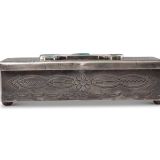 Navajo Silver Box with Zuni Knifewing Man