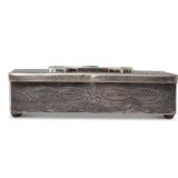 Navajo Silver Box with Zuni Knifewing Man