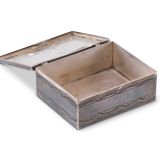 Navajo Silver Box with Zuni Butterfly Inlay