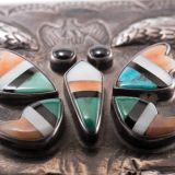 Navajo Silver Box with Zuni Butterfly Inlay