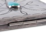 Navajo Silver Cigarette Case with Turquoise