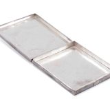 Navajo Silver Cigarette Case with Zuni Knifewing Man