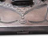 Navajo Silver Cigarette Case with Zuni Knifewing Man
