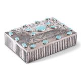 Navajo Silver Box with #8 Turquoise