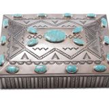 Navajo Silver Box with #8 Turquoise