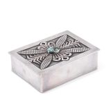Victor Coochwytewa Silver Box with Turquoise
