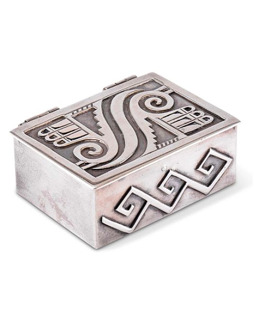 Paul Saufkie Silver Box with Overlay