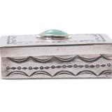 Navajo Silver Box with Turquoise