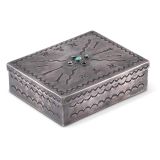Navajo Silver Box with Turquoise
