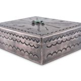 Navajo Silver Box with Turquoise