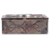 Navajo Silver Box with Blue Gem Turquoise
