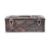 Navajo Silver Box with Blue Gem Turquoise