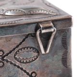 Navajo Silver Box with Blue Gem Turquoise