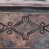 Navajo Silver Box with Blue Gem Turquoise