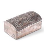 Navajo Silver Box with Bow Guard Lid