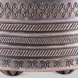 Navajo Silver Cylinder with Inlaid Shell Lid