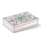 Kenneth Begay Silver Box with Turquoise