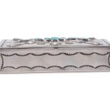 Kenneth Begay Silver Box with Turquoise