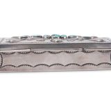 Kenneth Begay Silver Box with Turquoise