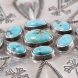 Kenneth Begay Silver Box with Turquoise