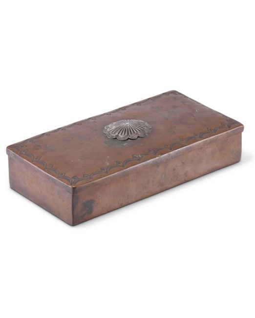 Navajo Copper Box with Silver Accent