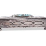 Navajo Silver Box with #8 Turquoise