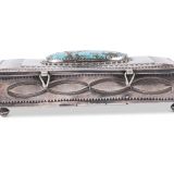 Navajo Silver Box with #8 Turquoise