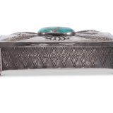 Navajo Silver Box with Turquoise