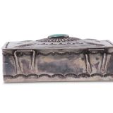 Navajo Silver Box with Turquoise