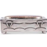Navajo Silver Box with Large Agate Stone
