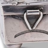 Navajo Silver Box with Large Agate Stone