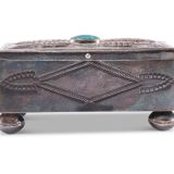 Navajo Silver Box with Turquoise