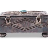 Navajo Silver Box with Turquoise