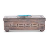 Navajo Silver Box with Turquoise
