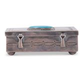 Navajo Silver Box with Turquoise