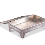Frank Vacit and Roger Skeet Sr Silver Box with Inlaid Ye’ii Rug Design