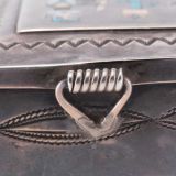 Frank Vacit and Roger Skeet Sr Silver Box with Inlaid Ye’ii Rug Design