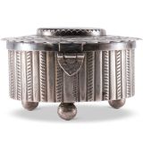 John Leekity Silver Cylinder with Mosaic Knifewing Man