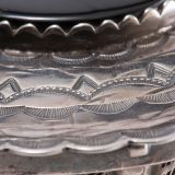 John Leekity Silver Cylinder with Mosaic Knifewing Man