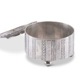John Leekity Silver Cylinder with Mosaic Knifewing Man