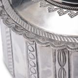 John Leekity Silver Cylinder with Mosaic Knifewing Man