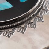 John Leekity Silver Cylinder with Mosaic Knifewing Man